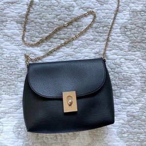 H&M simple black chain purse